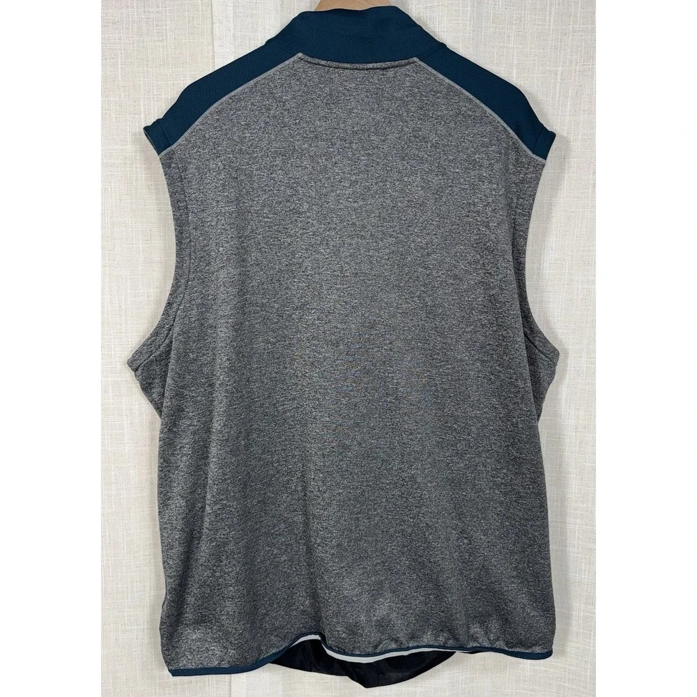 Adidas Climaheat Golf Vest Teal Blue Grey Insulated Full Zip Pockets‎ Men's 2XL - Picture 4 of 4